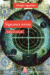 SIGNATURA RERUM SIGNATURA RERUM