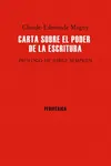CARTA SOBRE EL PODER DE LA ESCRITURA CARTA SOBRE EL PODER DE LA ESCRITURA