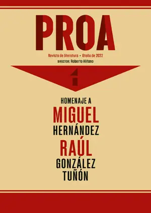 PROA. REVISTA DE LITERATURA. 1 PROA. REVISTA DE LITERATURA. 1