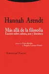 MÁS ALLÁ DE LA FILOSOFÍA MÁS ALLÁ DE LA FILOSOFÍA