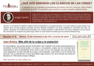 SESIÓN 6 CLÁSICOS CARRIÓN: JEAN AMÉRY SESIÓN 6 CLÁSICOS CARRIÓN: JEAN AMÉRY