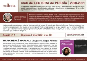SESSIÓ 7 CLUB LECTURA POESIA: LLENGUA ABOLIDA SESSIÓ 7 CLUB LECTURA POESIA: LLENGUA ABOLIDA