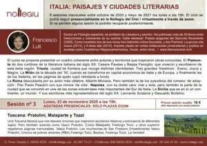 SESIÓN 3 ITALIA: TOSCANA - PRATOLINI, MALAPARTE Y TOZZI SESIÓN 3 ITALIA: TOSCANA - PRATOLINI, MALAPARTE Y TOZZI
