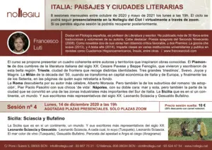SESIÓN 4 ITALIA: SICILIA - SCIASCIA Y BUFALINO SESIÓN 4 ITALIA: SICILIA - SCIASCIA Y BUFALINO