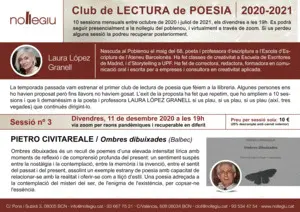 CLUB DE LECTURA DE POESIA. OMBRES DIBUIXADES. PIETRO CIVITAREALE. CLUB DE LECTURA DE POESIA. OMBRES DIBUIXADES. PIETRO CIVITAREALE.