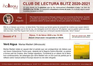 SESSIÓ 5 - CLUB DE LECTURA BLITZ: VERD AIGUA SESSIÓ 5 - CLUB DE LECTURA BLITZ: VERD AIGUA
