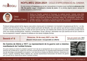 SESSIÓ 6 NOFILMEU: DE CAMINS DE GLÒRIA 1917 SESSIÓ 6 NOFILMEU: DE CAMINS DE GLÒRIA 1917
