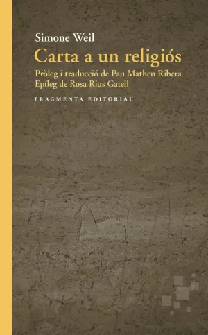 CARTA A UN RELIGIÓS