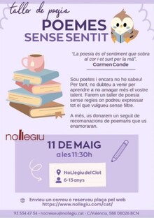 Taller de poesia: POEMES SENSE SENTIT Taller de poesia: POEMES SENSE SENTIT